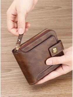 Wcarno Bags Men Metal Decor Small Wallet