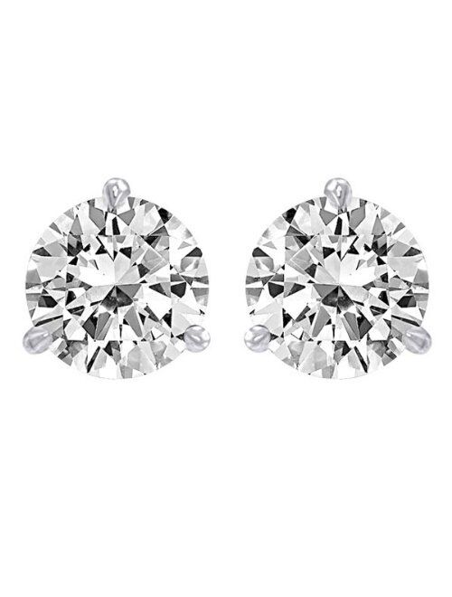 Houston Diamond District 1 Carat Diamond Earrings (I-J Color, SI2-I1 Clarity) - Very Good Cut