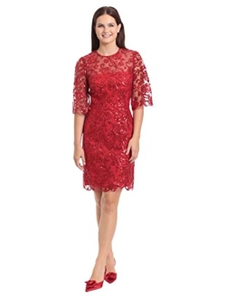 Women's Occasion Holiday Embroidered Dress Embroidery Event Wedding Party Guest of