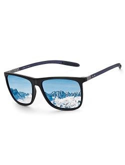 ZENOTTIC Square Polarized Sunglasses for Men Ultralight Carbon Fiber Sun Glasses Driving Fishing Golf Sports UV400 Protection