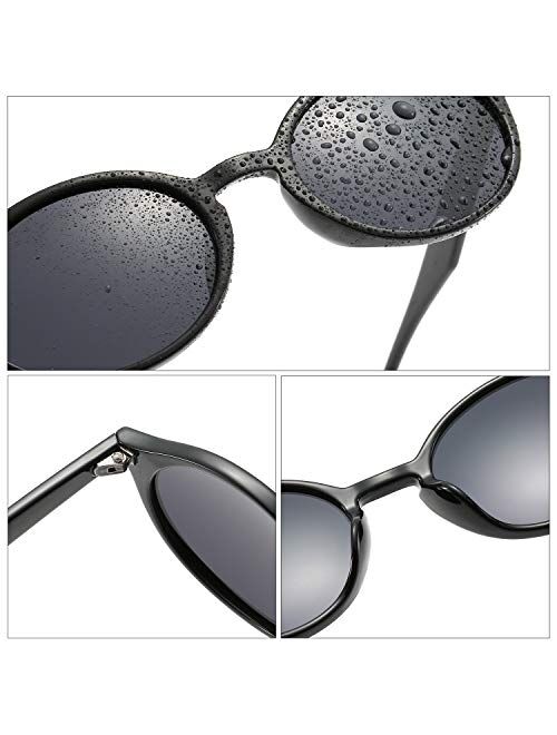 ZENOTTIC Vintage Oval Small Sunglasses for Women Polarized UV400 Protection Sun Glasses