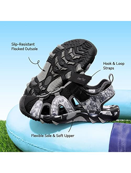 DREAM PAIRS Boys Girls Summer Outdoor Athletic Sport Sandals Toddler/Little Kid/Big Kid