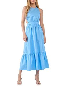 Women's Elastic Detail Sleeveless Dress