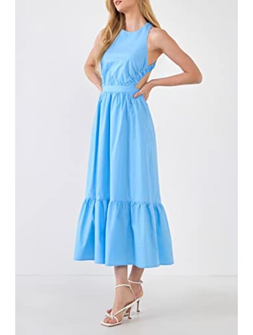 English Factory Women's Elastic Detail Sleeveless Dress