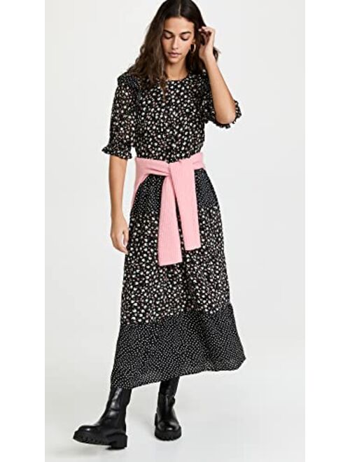 English Factory Women's Floral & Dot Print Maxi Dress