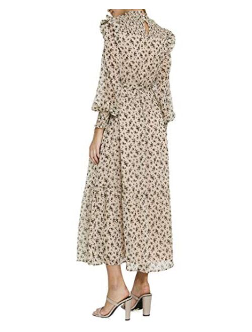 English Factory Womens Floral Print Long Maxi Dress