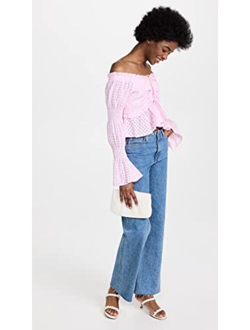 English Factory Women's Off The Shoulder Smocked Top