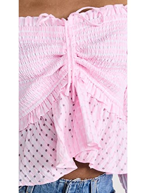 English Factory Women's Off The Shoulder Smocked Top