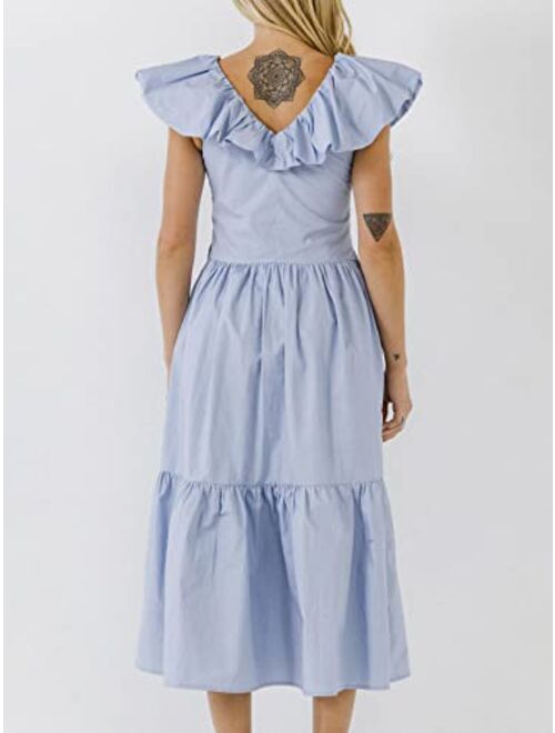 English Factory Women's Ruffled Midi Dress