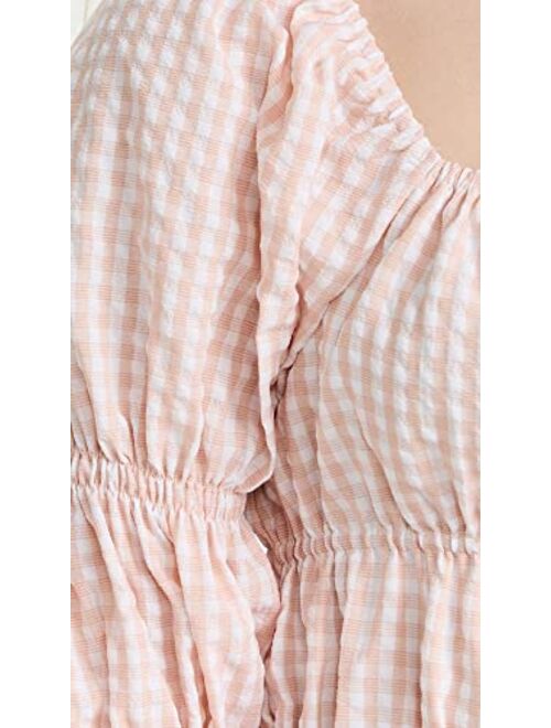 English Factory Women's Tie Shirring Top