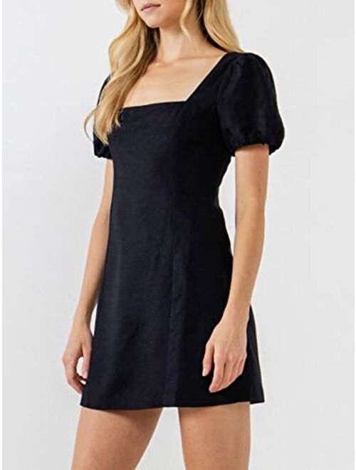 English Factory Mini Dress with Strappy Back Detail
