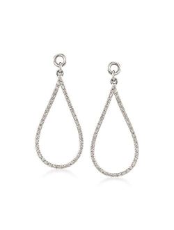 0.26 ct. t.w. Diamond Open Teardrop Earring Jackets in Sterling Silver