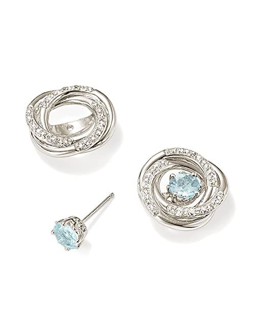 Ross-Simons 0.10 ct. t.w. Diamond Swirl Earring Jackets in Sterling Silver