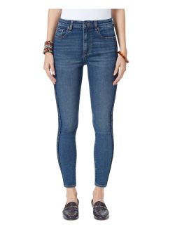 Women's Side-Stitched High Rise Skinny Ankle Jeans