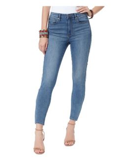 Women's Side-Stripe Skinny Ankle Jeans