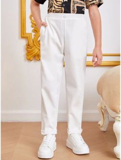 Boys Solid Straight Leg Pants