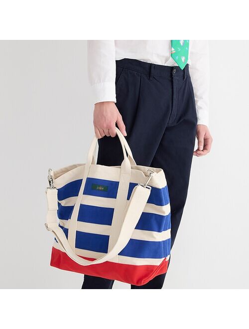Limited-edition large canvas tote with webbing strap