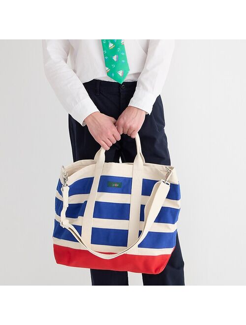 Limited-edition large canvas tote with webbing strap