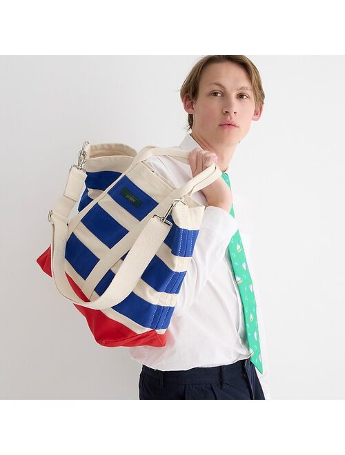 Limited-edition large canvas tote with webbing strap