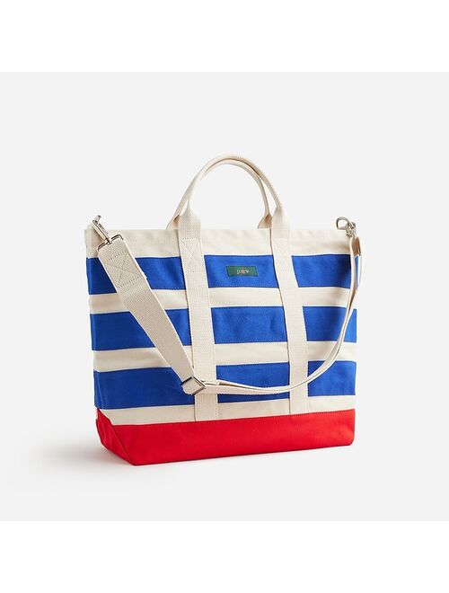 Limited-edition large canvas tote with webbing strap