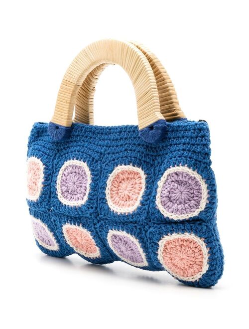 Nannacay Talitha patchwork crochet tote bag