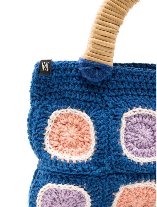 Nannacay Talitha patchwork crochet tote bag
