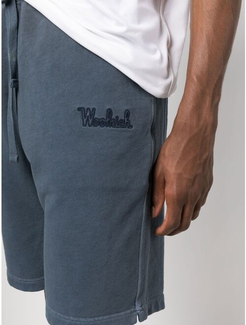 Woolrich logo-embroidered track shorts