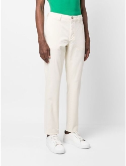 cotton straight leg trousers