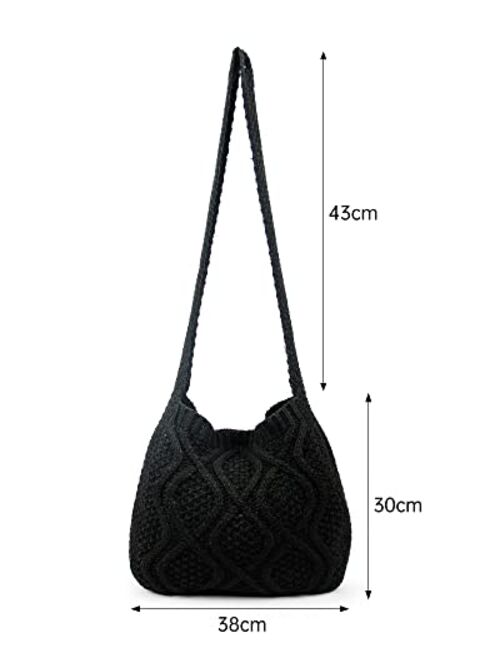 ENBEI Women's Shoulder Handbags Crochet Bags Shoulder Shopping Bag tote bag aesthetic canvas tote cute tote bags