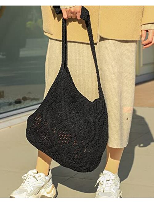ENBEI Women's Shoulder Handbags Crochet Bags Shoulder Shopping Bag tote bag aesthetic canvas tote cute tote bags