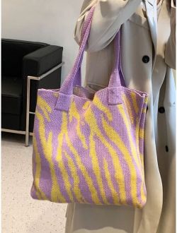 Colorblock Crochet Bag