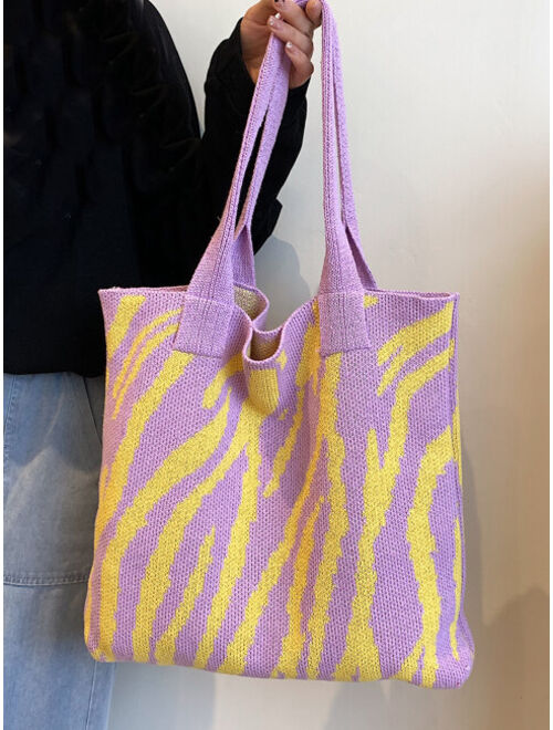 Shein Colorblock Crochet Bag