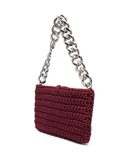 No21 crochet-knit shoulder bag