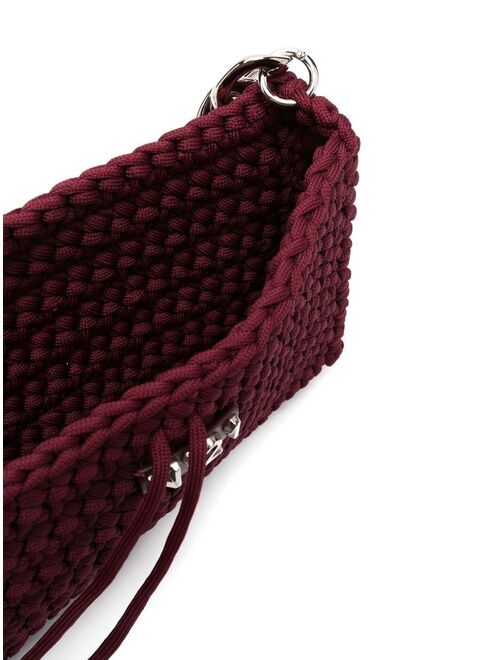 No21 crochet-knit shoulder bag