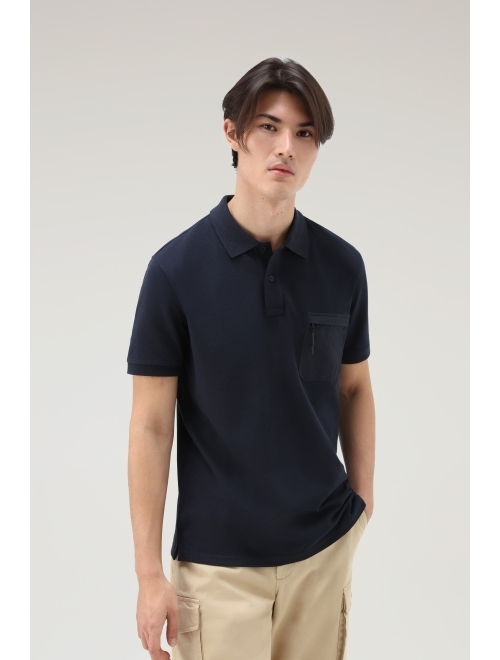 Woolrich pocket-detail short-sleeved polo shirt