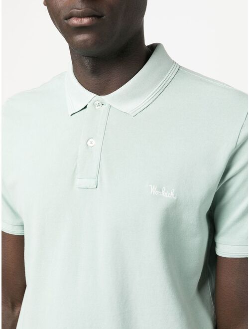 Woolrich embroidered-logo short-sleeved polo shirt