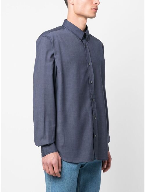 Woolrich fine-check virgin wool shirt