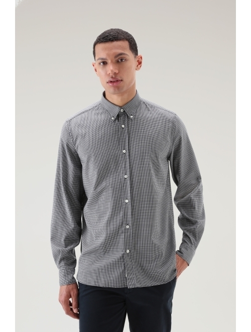 Woolrich fine-check virgin wool shirt