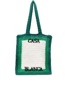Casablanca Tennis crochet-knit tote bag