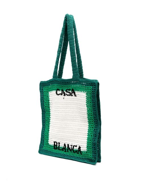 Casablanca Tennis crochet-knit tote bag