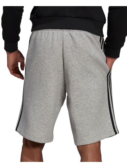 adidas Men's 3-Stripes 10" Fleece Shorts