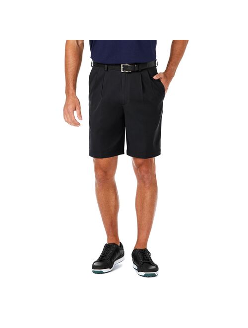 Men's Haggar Cool 18 PRO Straight-Fit Solid Pleated Shorts