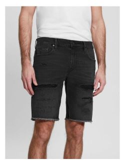 Men's Rip-and-Repair Regular Fit Denim Shorts
