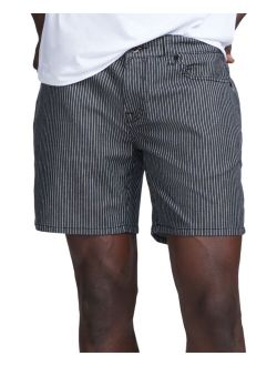 Men's Railroad Stripe Denim Shorts
