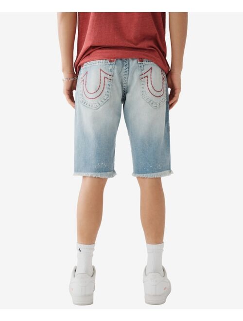 True Religion Men's Rocco Super T Fray Denim Shorts