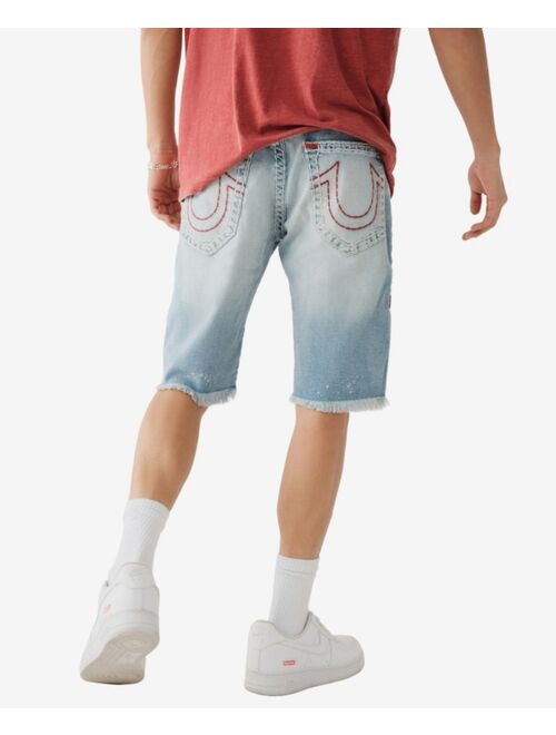 True Religion Men's Rocco Super T Fray Denim Shorts