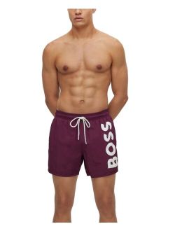 BOSS Men's Large Contrast Logo Quick-Drying Swim Shorts