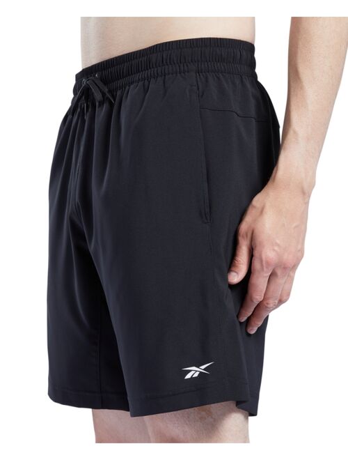 Reebok Men's Regular-Fit Moisture-Wicking 9" Drawstring Shorts