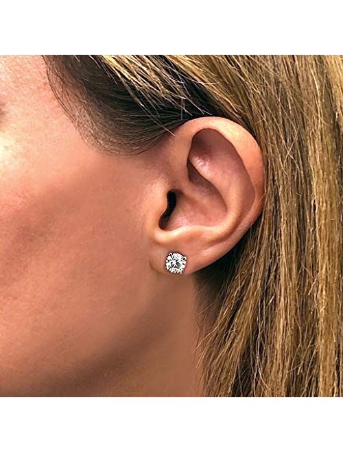 IGI Certified 1 1/2 to 2 Carat D-E Color Lab Grown Diamond Stud Earrings for Women in 14k White Gold with Secure Screw Back by Beverly Hills Jewelers