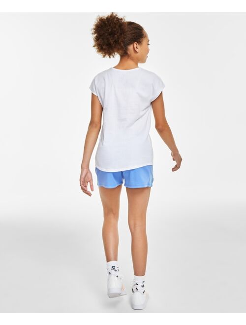ADIDAS Big Girls Aeroready Gradient 3-Stripes Pacer Mesh Active Shorts